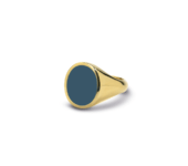 Geelgouden ovale zegelring 11x9mm