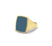 Geelgouden zegelring tonvorm 15x12mm