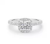 Witgouden Halo ring 0,65ct