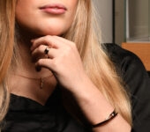 Bicolor platina en roségouden armband