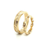 Geelgouden hanger met vingerafdruk