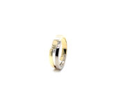 Bicolor wit- en geelgouden ring