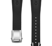 Rubbere horlogeband zwart – 22 mm