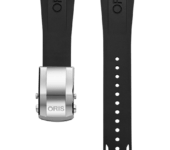 Rubberen horlogeband zwart - 24 mm