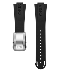 Rubberen Oris horlogeband zwart - 24 mm