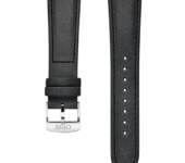 Lederen Oris horlogeband zwart - 20 mm