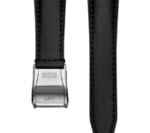 Lederen Oris horlogeband zwart - 22 mm