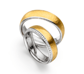 Bicolor trouwringen Unita 0,21ct