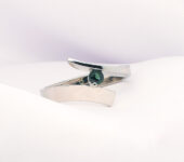 Witgouden ring met toermalijn
