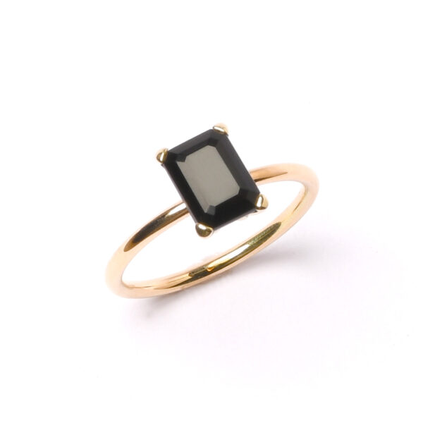 JRR0059G Geelgouden ring met onyx