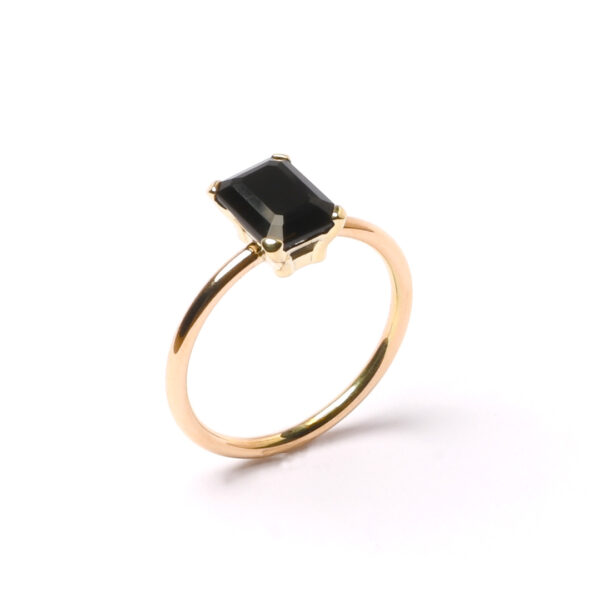 JRR0059G Geelgouden ring met onyx