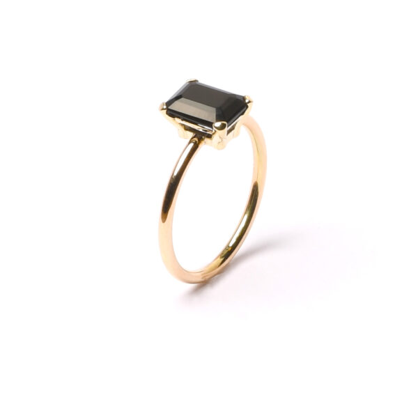 JRR0059G Geelgouden ring met onyx