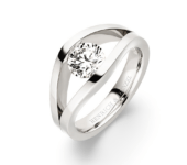 Platina ring Tensio 1,00ct