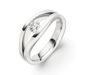 Platina ring Tensio 0,30ct