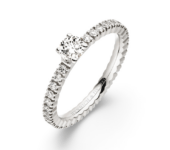 Platina solitair ring Solana Memoire