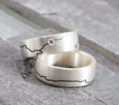 Zilveren IJssel-ring met briljant