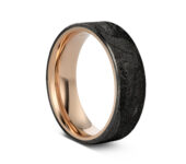 Roségouden meteoriet ring