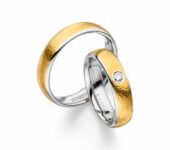 Bicolor trouwringen Unita 0,07ct