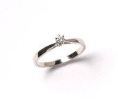 Witgouden solitiare ring 0,05ct
