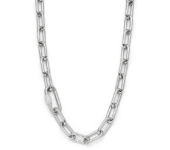 Platina950 schakel collier met briljant geslepen diamanten