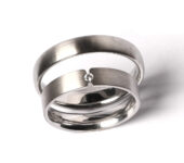 Witgouden trouwringen 0,02ct