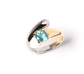 Bicolor ring met zirkoon