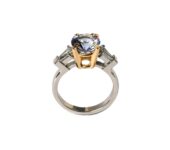 Handgesmede platina ring Alexandra met tanzaniet 2,37ct