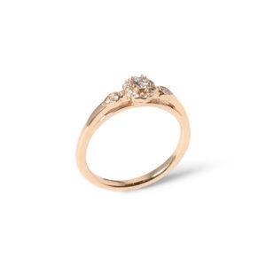 Geelgouden vintage ring met briljanten PCR0312G