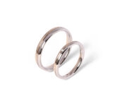 Bicolor trouwringen met briljant 0,01ct H-Y3261.30 104 - H-Y3161.30 103