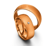 Roségouden trouwringen Zen 0,025ct H-R7641.01000 H-R7641.02000