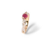 Geelgouden ring met robijn, aquamarijn en pavé briljanten (13) PCR0326