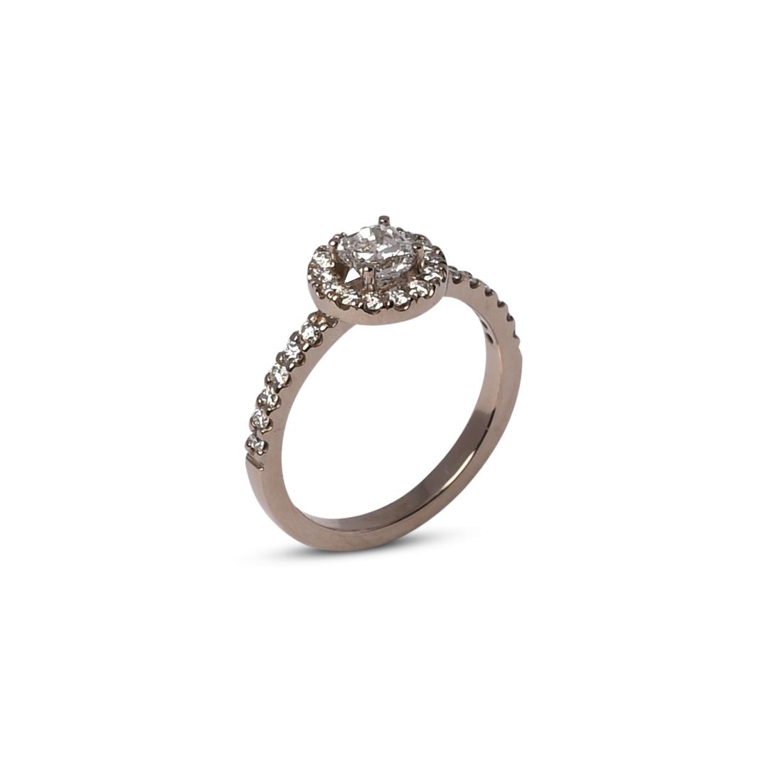 Witgouden Christine ring met flanders geslepen diamant 0,55ct