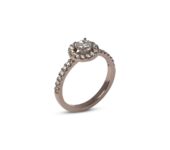 Witgouden ring Christine met flanders geslepen diamant 0,55ct