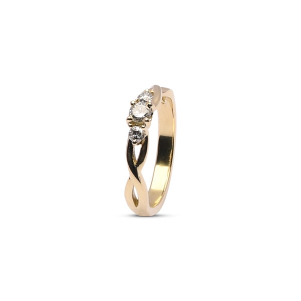 Gouden ring infinity 0,25ct