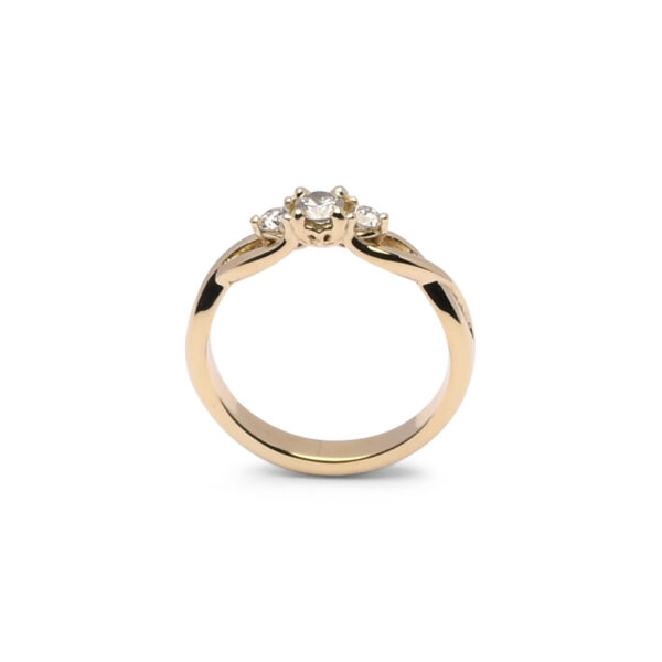 Gouden ring infinity 0,25ct