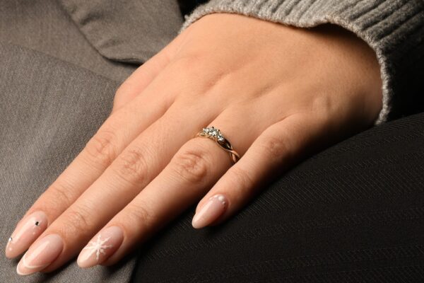 Gouden ring infinity 0,25ct