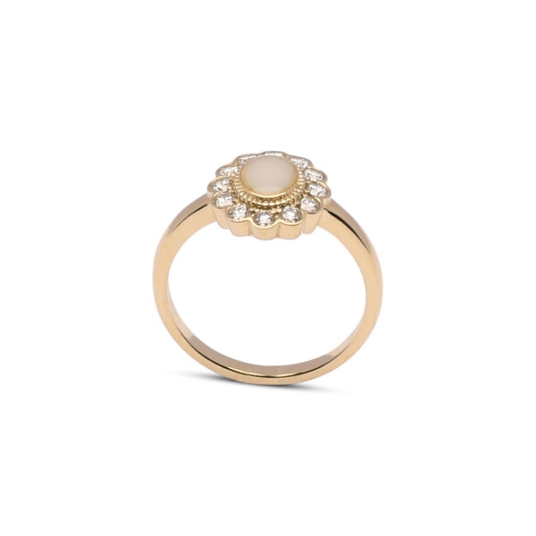 Gouden ring met moedermelk en briljanten PCR0504