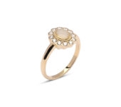 Gouden ring met moedermelk en briljanten PCR0504