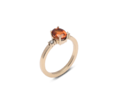 Geelgouden ring Maxima met mandarijn granaat 1,80ct PCR0509G