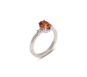 Zilveren ring Maxima met mandarijn granaat 1,80ct PCR0509Z