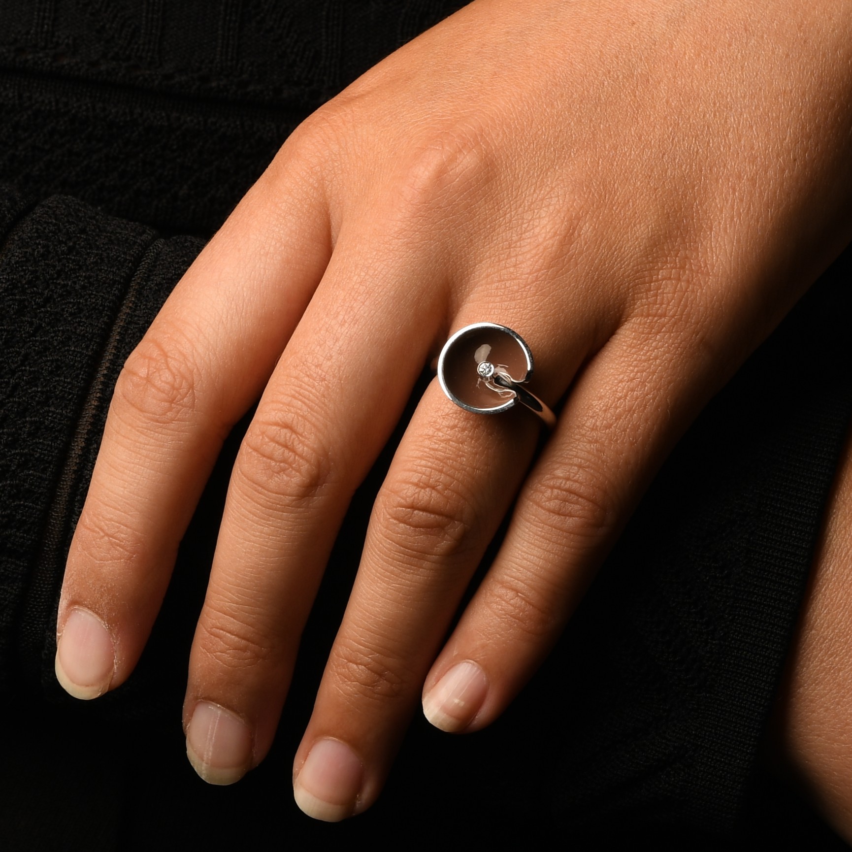 Rosegouden ring Flora