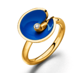 Geelgouden ring Flora