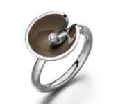Platina ring Flora