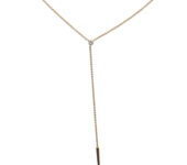 Geelgouden Eméline collier 0,05ct