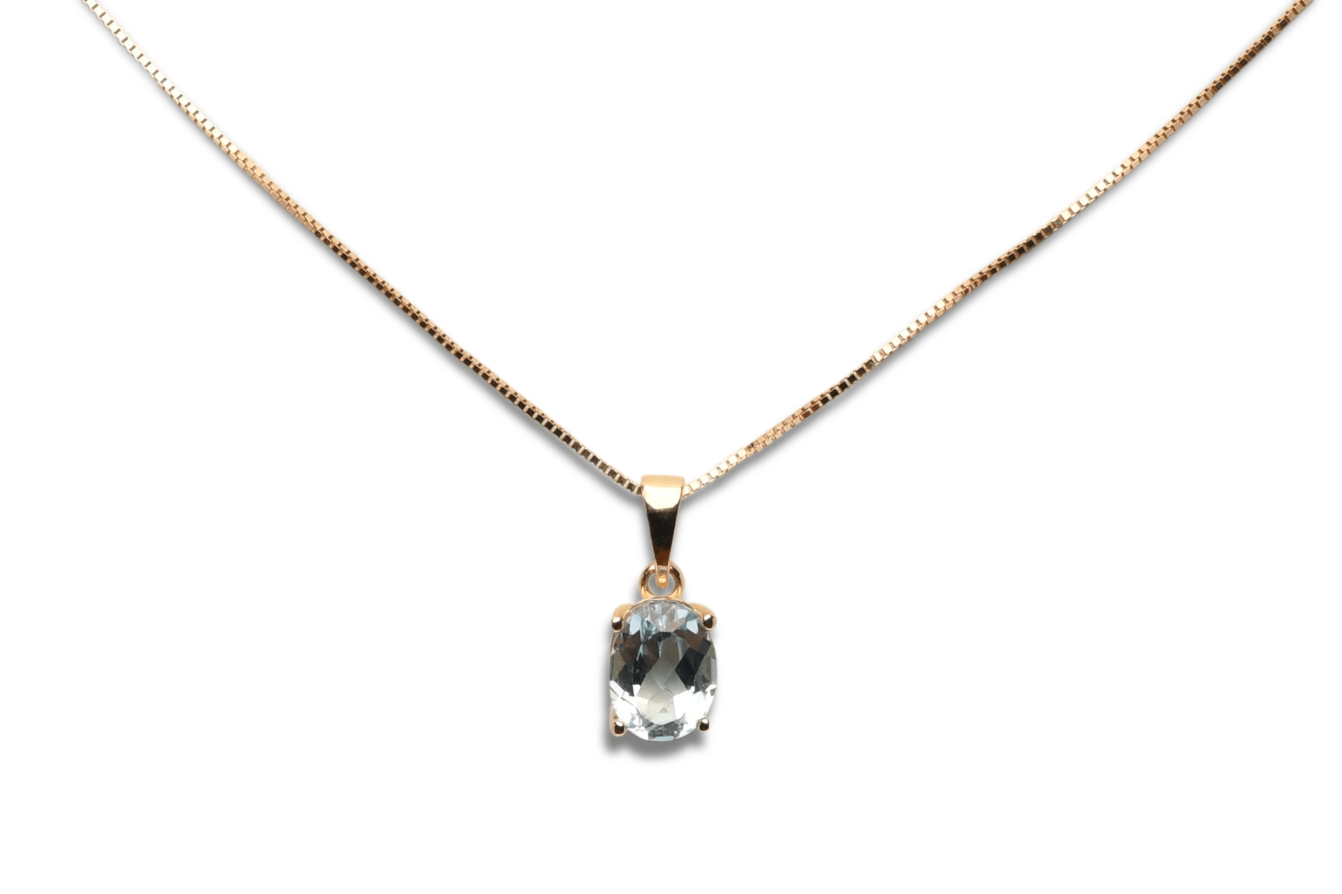 Gouden geboortesteen hanger ovaal