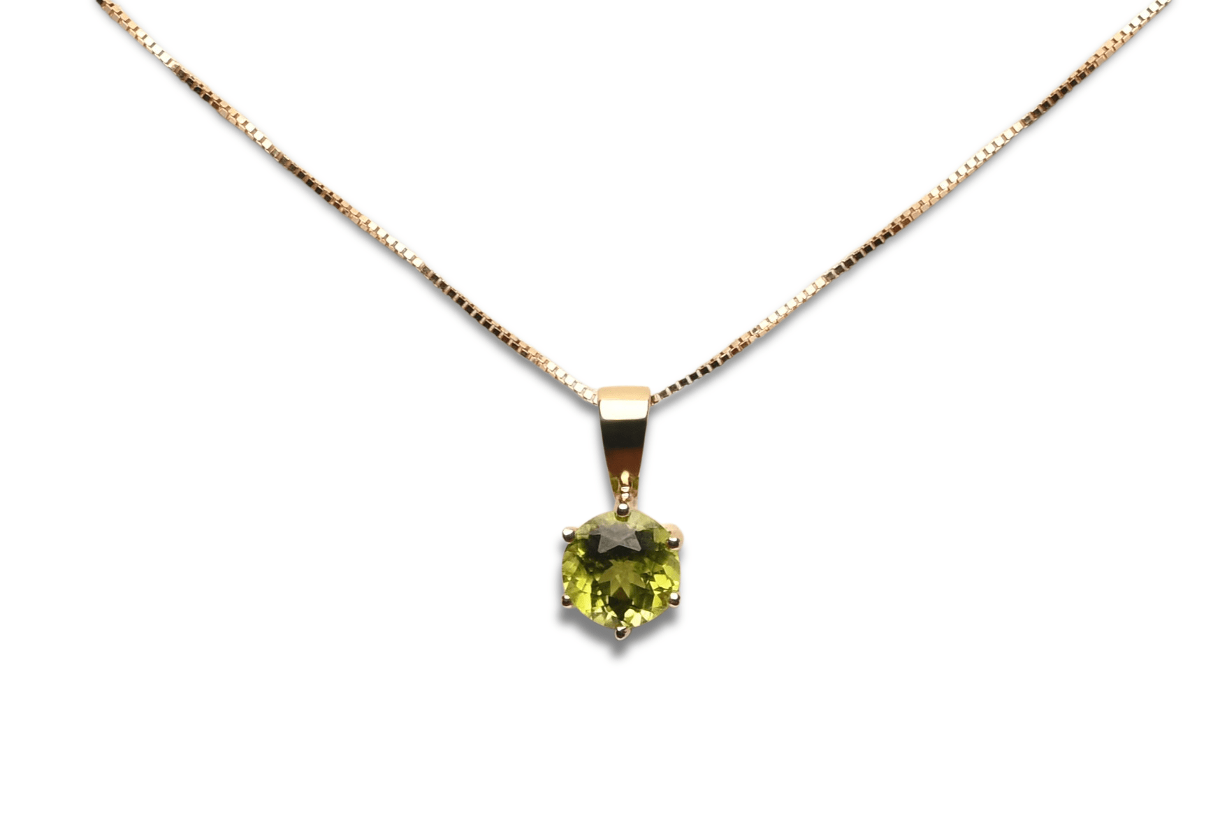 Gouden geboortesteen hanger rond