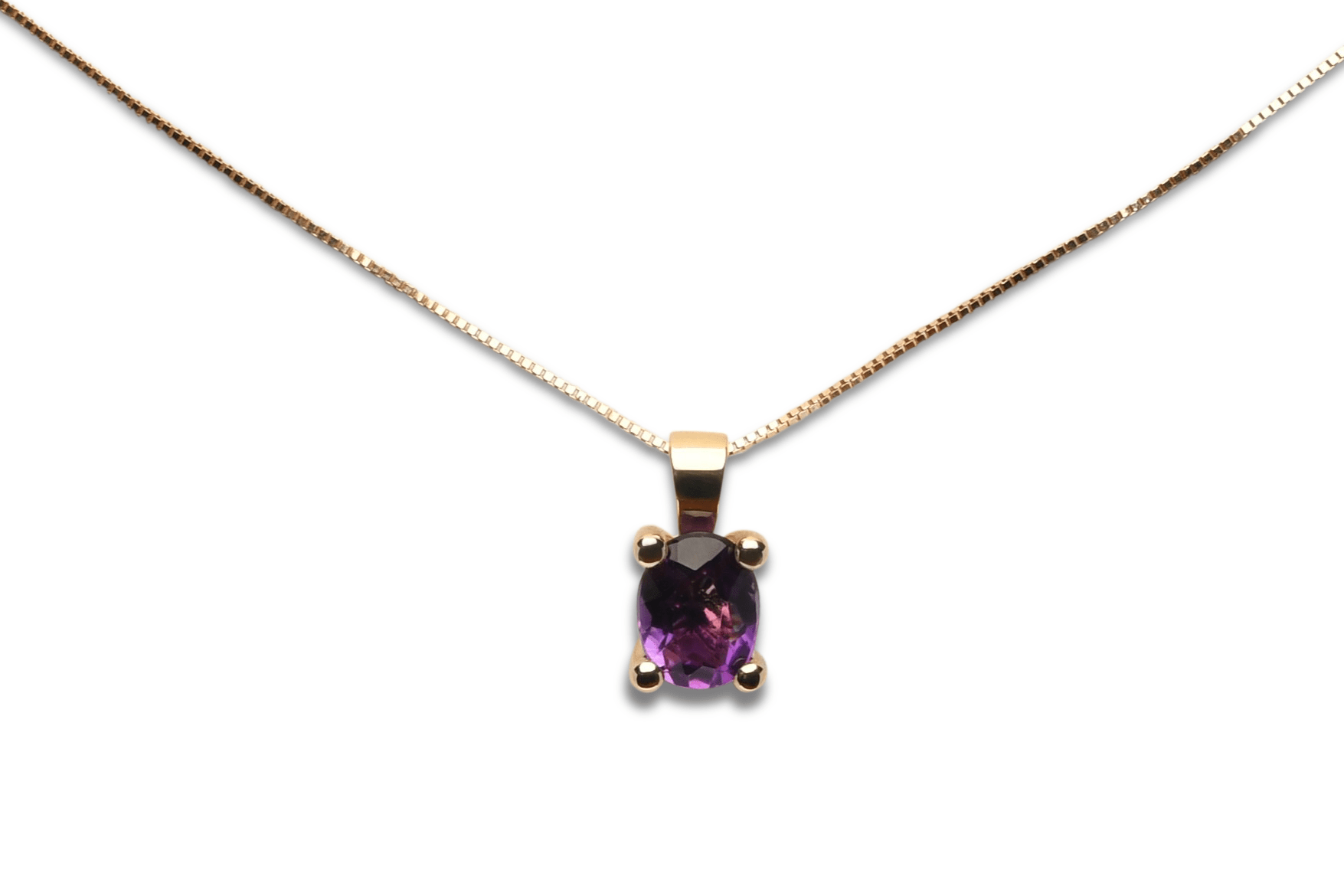 Gouden geboortesteen hanger rond draad