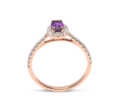 Gouden maandsteen ring entourage