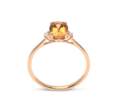 Gouden maandsteen ring ovaal 8x6mm