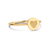 Minitials Vingerafdruk Disc Ring